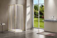Душевой уголок Vincea Garda 90x80 VSS-1G8090CLG профиль Золото брашированное стекло прозрачное