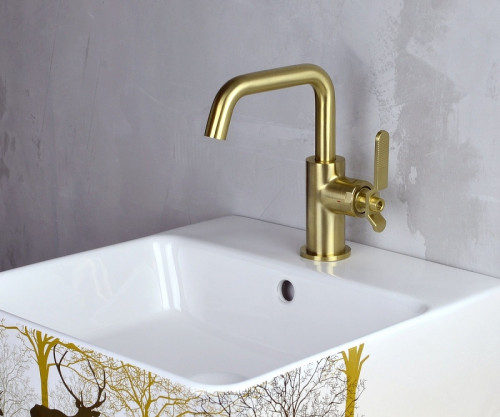 Смеситель для раковины Bronze de Luxe 1760'S 1178CG Золото матовое латунь