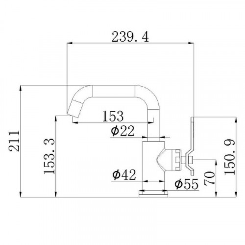 Смеситель для раковины Bronze de Luxe 1760'S 1178CG Золото матовое латунь