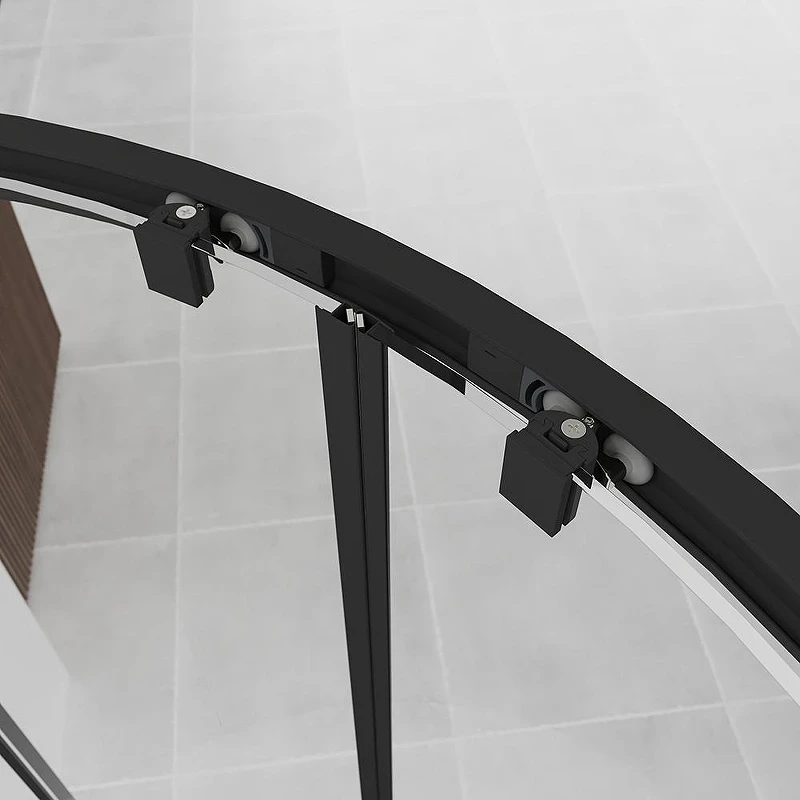 Душевой уголок Veconi Evo 200 B 120х90 E2-B-12090-01-C9 профиль Черный матовый стекло прозрачное