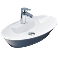 Раковина-чаша CeramaLux 61 9398 Белая фаянс накладная