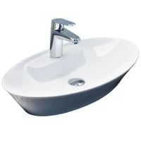 Раковина-чаша CeramaLux 61 9398 Белая фаянс накладная