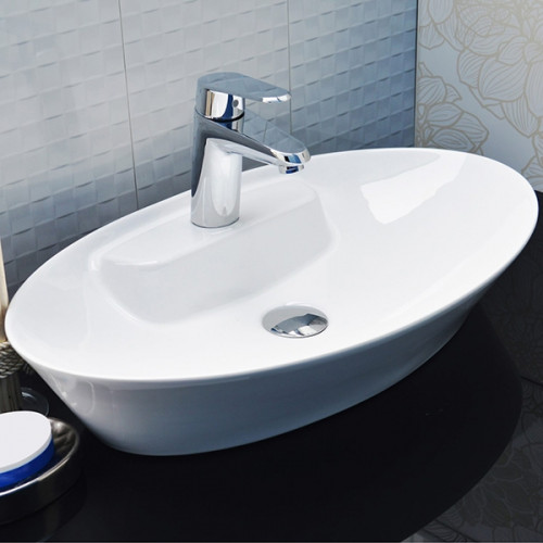 Раковина-чаша CeramaLux 61 9398 Белая фаянс накладная