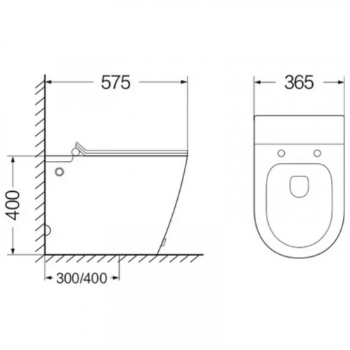 Унитаз SantiLine SL-5030 приставной с сиденьем Микролифт фаянс приставной