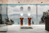 Раковина Abber Kristall 45 AT2702Opal Коричневая полиэфирная смола напольный