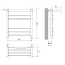 Водяной полотенцесушитель Melodia della vita Shelf Eco 50х60 П5 MTRSO5060 с полкой Полированная сталь