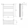 Водяной полотенцесушитель Melodia della vita Shelf Eco 50х60 П5 MTRSO5060 с полкой Полированная сталь