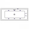 Акриловая ванна Excellent Heaven Slim 180x80 WAEX.HEV18S.LINE.WH цвет Белый с гидромассажем форсунки Белые