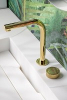 Смеситель для раковины Boheme Tech 158-G Золото латунь