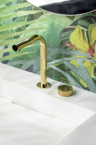 Смеситель для раковины Boheme Tech 158-G Золото латунь