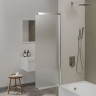 Шторка на ванну Berges River S Slider 98х145 065021 профиль Хром стекло матовое