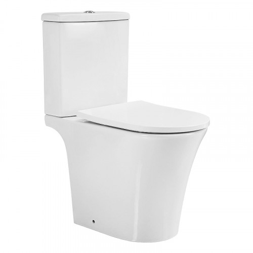 Унитаз компакт Azario Vise AZ-1343BT цвет Белый с бачком и сиденьем Микролифт