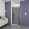Душевая дверь Veconi Ottimo 80 OP30GR-80-12-C9 профиль Графит брашированный стекло тонированное