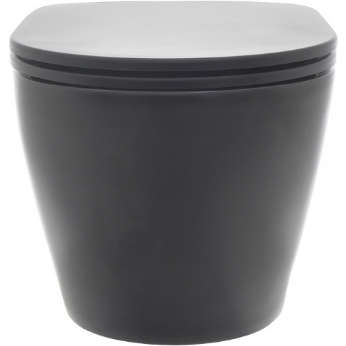 Унитаз AQUAme AQM2002MB подвесной Черный матовый с сиденьем Микролифт фаянс подвесной