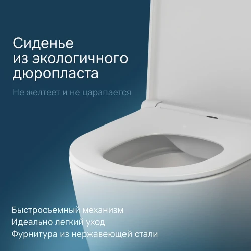 Унитаз AM.PM Func FlashClean C8F1701MWSC подвесной Белый матовый с сиденьем Микролифт фарфор подвесной
