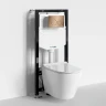 Комплект унитаза с инсталляцией WasserKRAFT Aller 10TLT.010.ME.RG02.H002 цвет Белый с сиденьем Микролифт и клавишей смыва цвет Розовое золото
