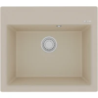 Кухонная мойка Lemark Hanka 570 9910014 Бежевая искусственный камень (литьевой мрамор) встраиваемый