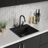 Кухонная мойка Lemark Hanka 570 9910014 Бежевая искусственный камень (литьевой мрамор) встраиваемый