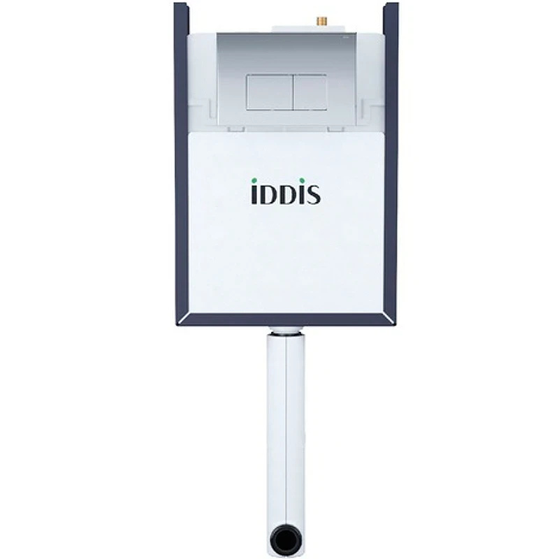 Смывной бачок Iddis Optima Home OPH0GCCi32K скрытого монтажа с клавишей смыва Хром нержавеющая сталь