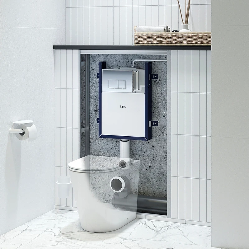 Смывной бачок Iddis Optima Home OPH0GCCi32K скрытого монтажа с клавишей смыва Хром нержавеющая сталь