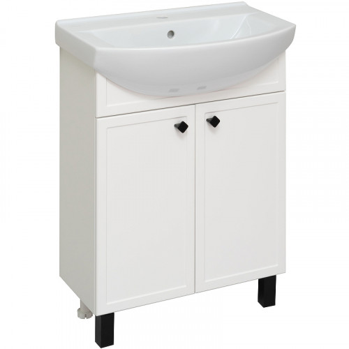 Тумба под раковину Runo Римини 65 00-00001254 Белая МДФ / ЛДСП