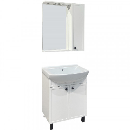 Тумба под раковину Runo Римини 65 00-00001254 Белая МДФ / ЛДСП