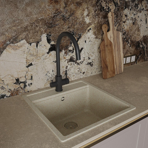 Смеситель для кухни Oliveeka KS OL-458022-MB цвет Черный матовый