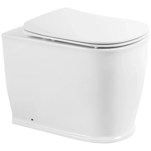 Унитаз BelBagno Prado BB10150CB/BB10150SC приставной с сиденьем Микролифт фаянс приставной
