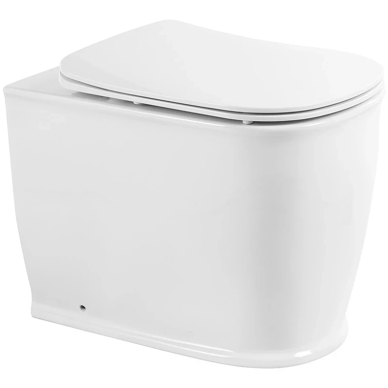 Унитаз BelBagno Prado BB10150CB/BB10150SC приставной с сиденьем Микролифт фаянс приставной