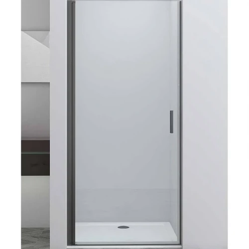 Душевая дверь Vincea Alpha 90 VDP-3AL900CLGM профиль Вороненая сталь стекло прозрачное