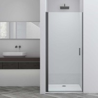 Душевая дверь Vincea Alpha 90 VDP-3AL900CLGM профиль Вороненая сталь стекло прозрачное