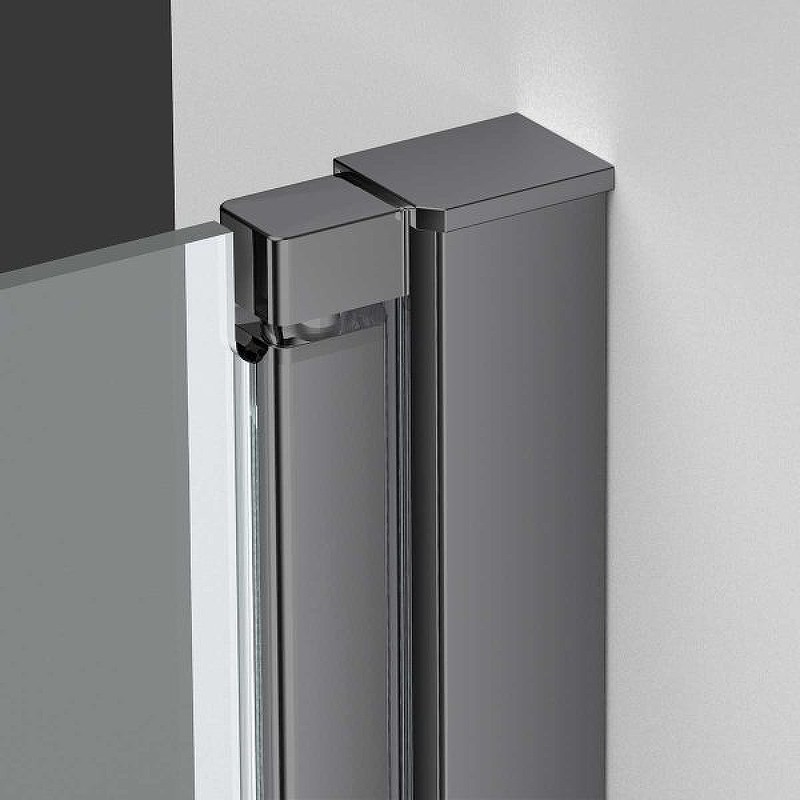 Душевая дверь Vincea Alpha 90 VDP-3AL900CLGM профиль Вороненая сталь стекло прозрачное