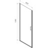 Душевая дверь Vincea Alpha 90 VDP-3AL900CLGM профиль Вороненая сталь стекло прозрачное