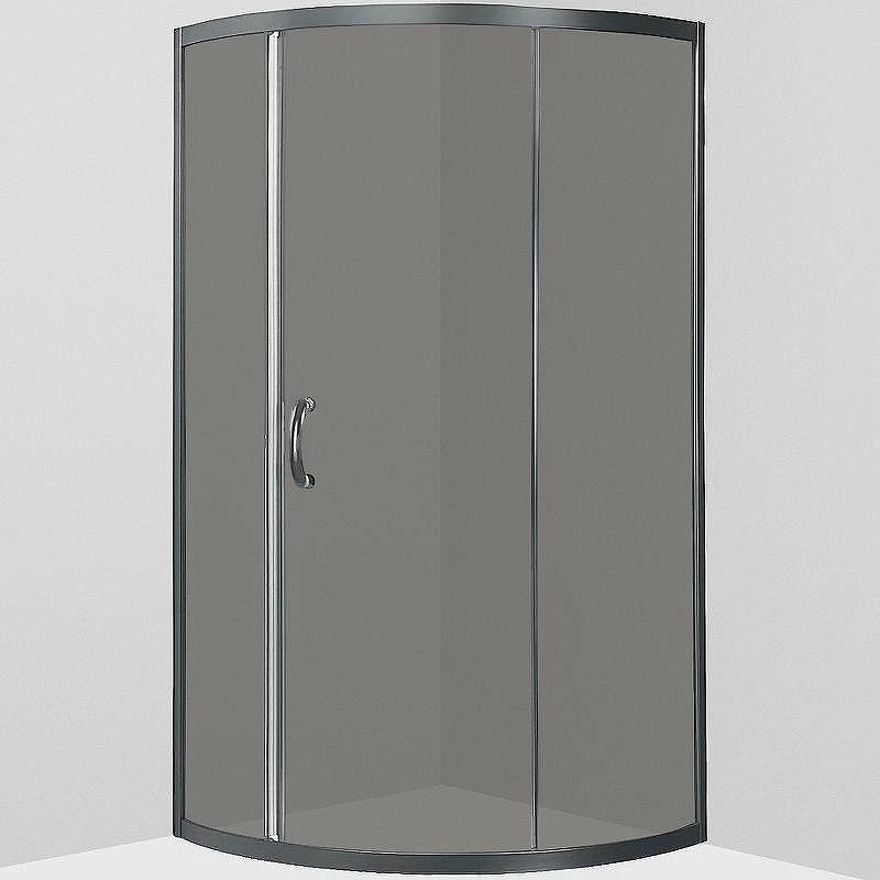 Душевой уголок AM.PM Bliss L 90x90 W53G-315-090MG64 радиальный профиль матовый Хром стекло тонированное