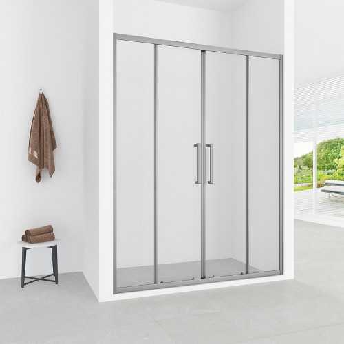 Душевая дверь Loranto 170 CS-AB04GG-170 профиль Серый матовый стекло прозрачное