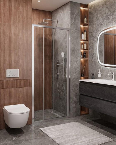 Душевая дверь Cezares Molveno 90 MOLVENO-BF-3-90-C-Cr-IV профиль Хром стекло прозрачное