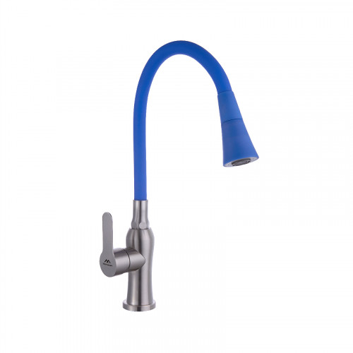 Смеситель для кухни Fashun A54801+N7351 цвет Сатин Синий