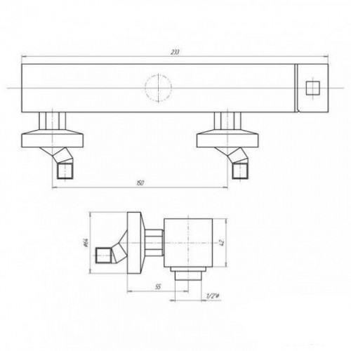 Смеситель для душа Migliore Stone 19644 Хром латунь на стену