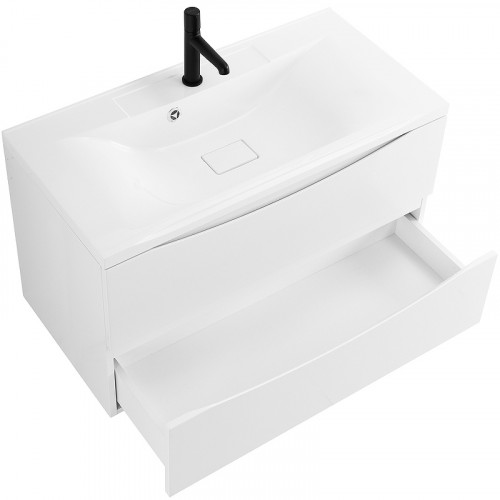 Тумба под раковину BelBagno Marino 110 MARINO-1100-2C-SO-BO-P подвесная Bianco Opaco МДФ / ЛДСП