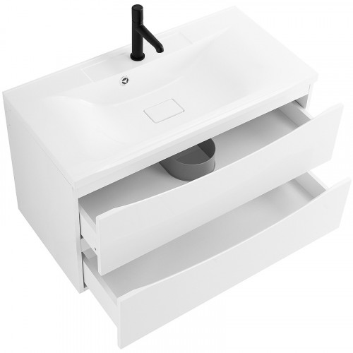 Тумба под раковину BelBagno Marino 110 MARINO-1100-2C-SO-BO-P подвесная Bianco Opaco МДФ / ЛДСП