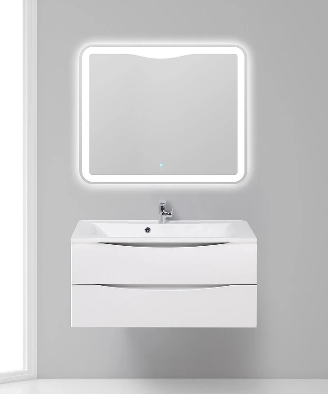 Тумба под раковину BelBagno Marino 110 MARINO-1100-2C-SO-BO-P подвесная Bianco Opaco МДФ / ЛДСП