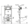 Комплект унитаза с инсталляцией WeltWasser AMBERG 506 ST + BAARBACH 004 GL-WT + AMBERG RD-MT CR 10000006857 цвет Белый глянцевый с сиденьем Микролифт и клавишей смыва цвет Хром матовый