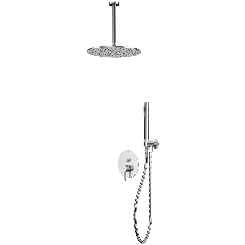 Душевая система Whitecross Y brushed nickel YSET12NIB Брашированный никель латунь встраиваемый