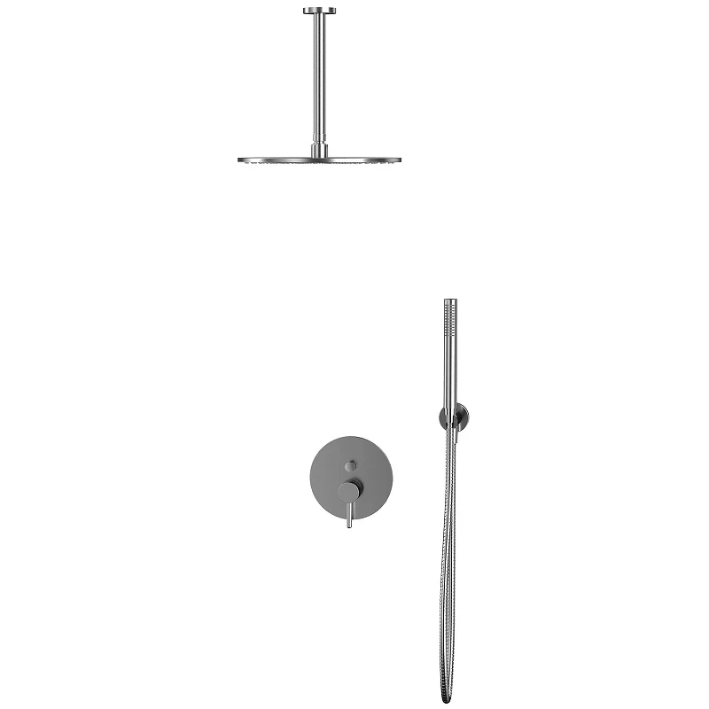 Душевая система Whitecross Y brushed nickel YSET12NIB Брашированный никель латунь встраиваемый