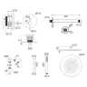 Душевая система Whitecross Y brushed nickel YSET12NIB Брашированный никель латунь встраиваемый