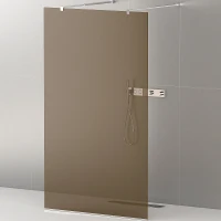 Душевая перегородка Cezares Liberta 110 LIBERTA-L-2-110-BR-Cr профиль Хром стекло бронзовое