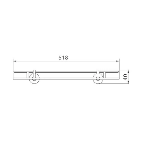 Стеклянная полка D-Lin D260100-1 цвет Хром