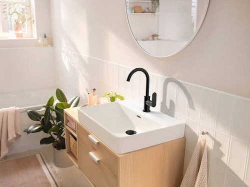 Смеситель для раковины Hansgrohe Rebris S 72536670 Черный матовый латунь
