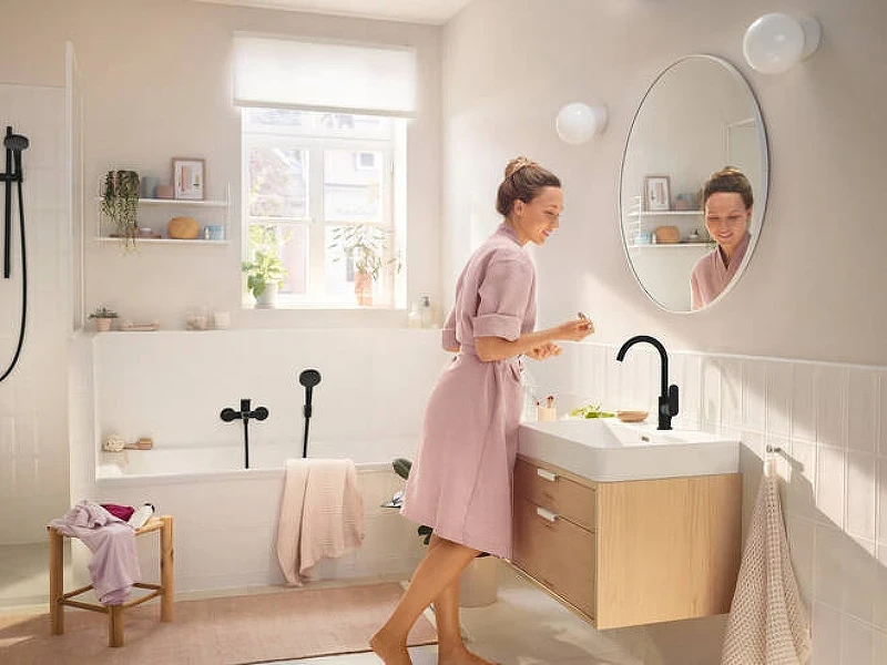 Смеситель для раковины Hansgrohe Rebris S 72536670 Черный матовый латунь
