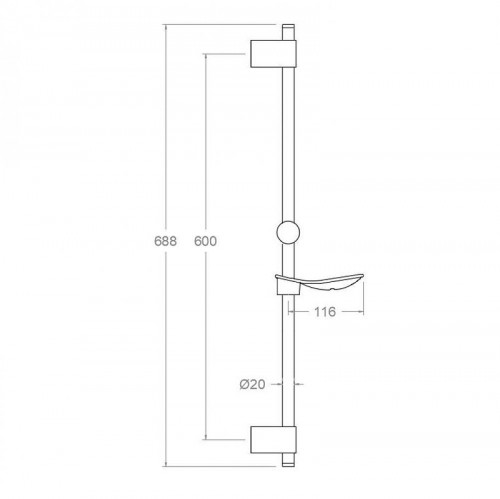 Душевая штанга Ramonsoler Hidroterapia 7750S Хром